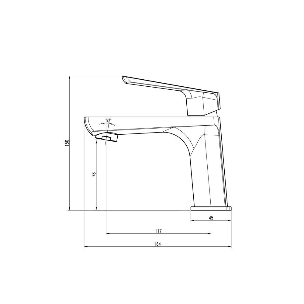 Змішувач для умивальника TOPAZ LEXI TL 21201-H57-WW