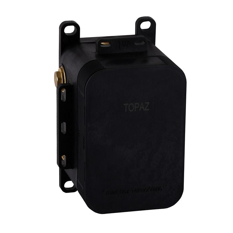 Змішувач для душу вбудований TOPAZ ODISS TO 08117-L03-BL-TT Termostat Smart box/3 WAY, Комплект-Чорний
