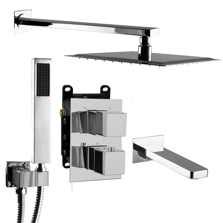 Змішувач для душу вбудований TOPAZ ODISS TO 08117-L03-TT Termostat Smart box/3 споживача, Комплект-ХРОМ