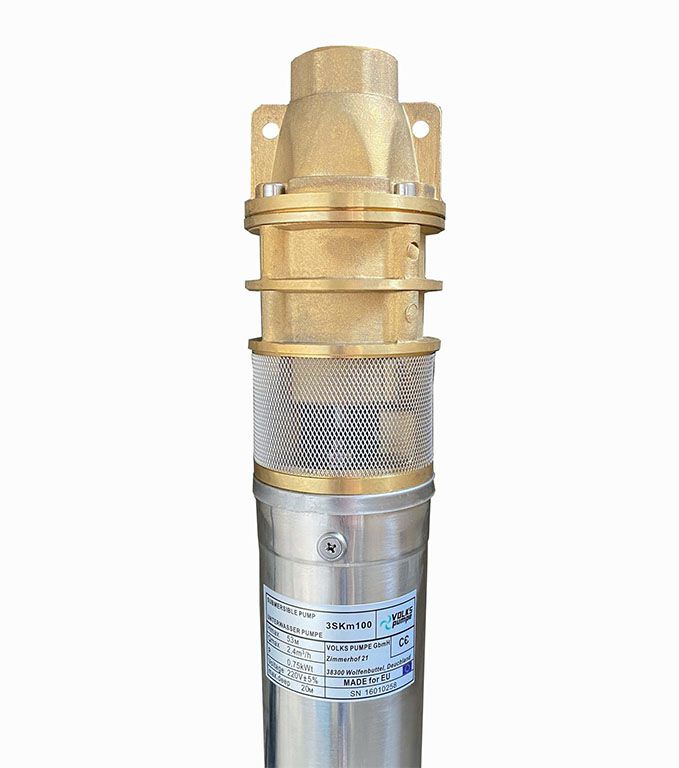 Насос свердловинний вихровий VOLKS pumpe 3SKm100 0.75кВт + пульт + кабель 15м