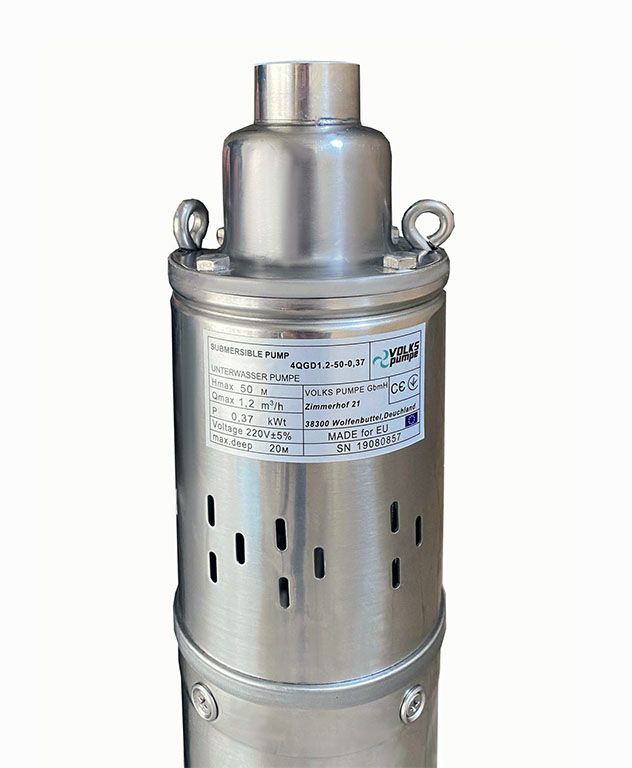 Свердловинний насос шнековий VOLKS pumpe 4QGD 1.2-50 0.37кВт + кабель 15м