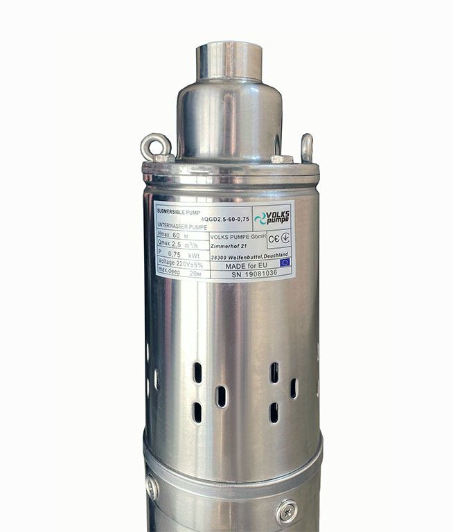 Свердловинний насос шнековий VOLKS pumpe 4QGD 2.5-60 0.75кВт + кабель 15м