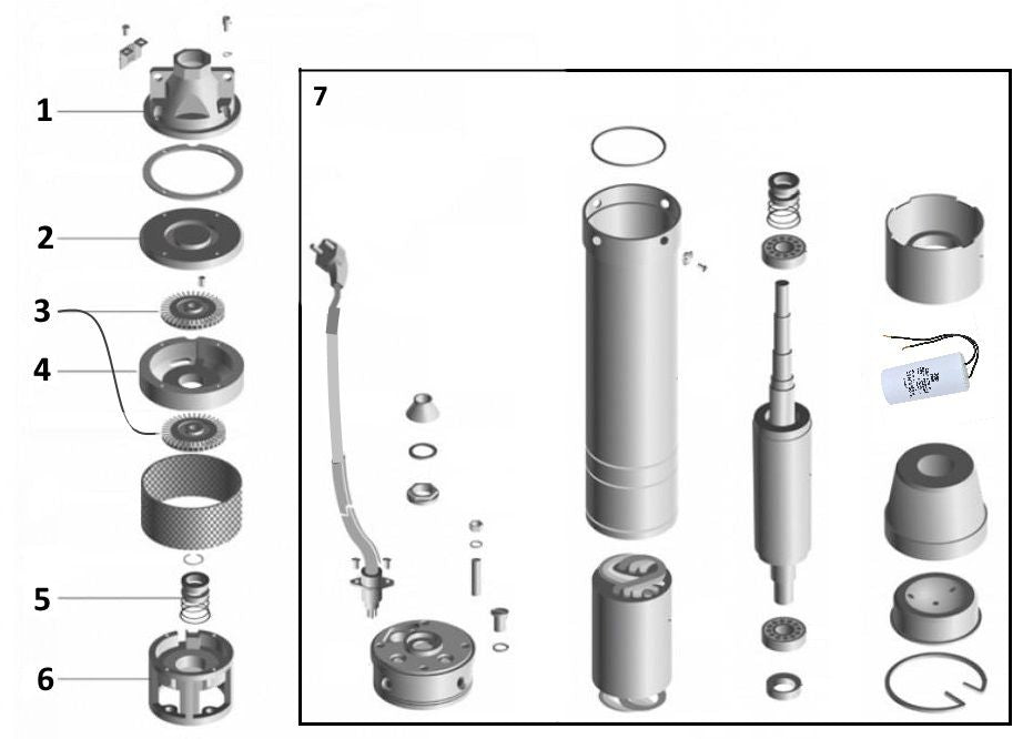 Насос свердловинний вихровий VOLKS pumpe PM 4SKm150 1.1кВт + кабель 10м
