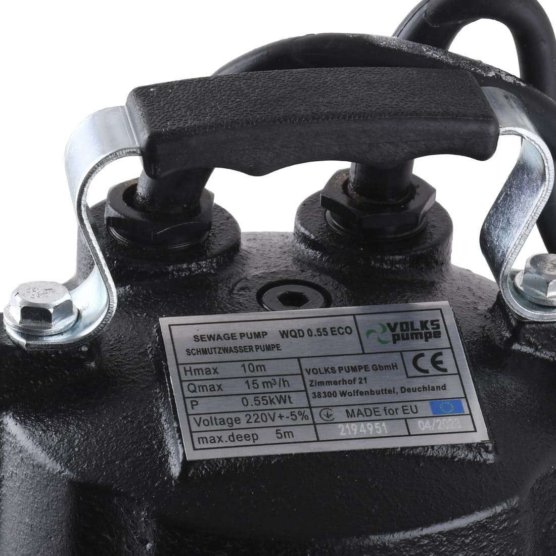 Насос Фекальний VOLKS pumpe WQD 0.55 ECO 0.55кВт
