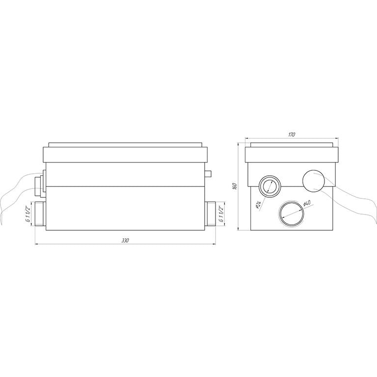 Каналізаційна установка VOLKS pumpe WC 250