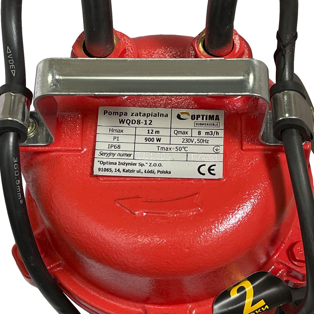 Фекальний насос Optima WQD 8-12 0.9кВт