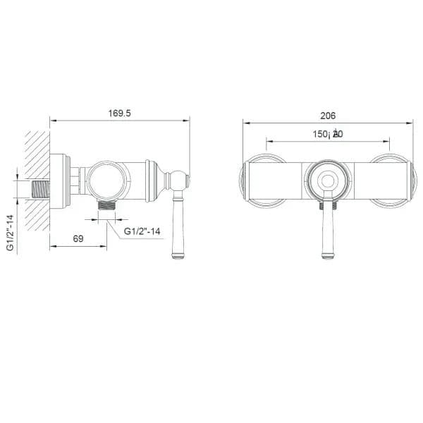 Змішувач для душу Imprese HYDRANT ZMK031806080