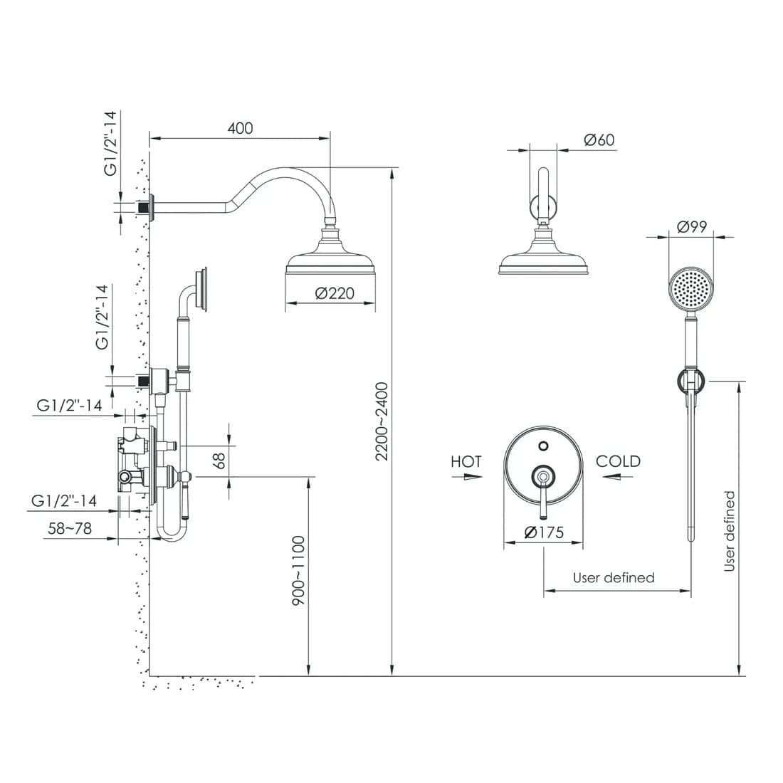 Змішувач для душу прихованого монтажу Imprese HYDRANT ZMK031806110