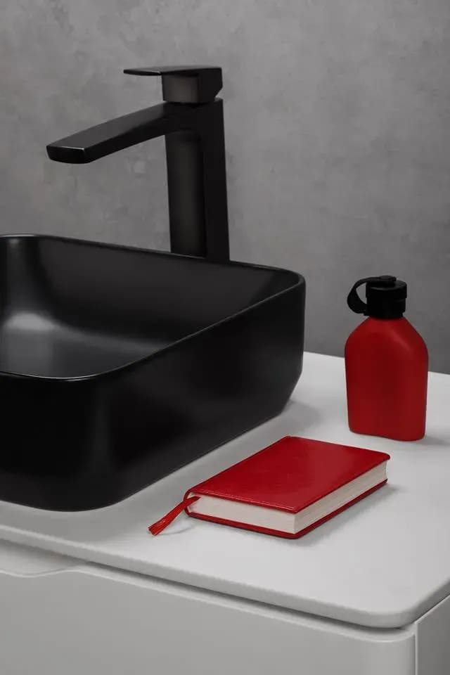 Змішувач для умивальника IMPRESE GRAFIKY ZMK041807011, чорний нікель, 35 мм