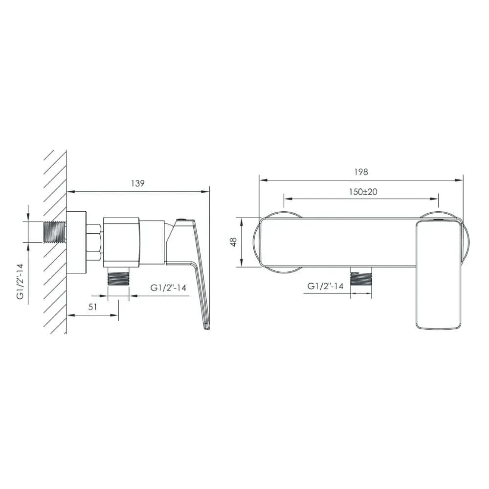 Змішувач для душу Imprese GRAFIKY ZMK061901080