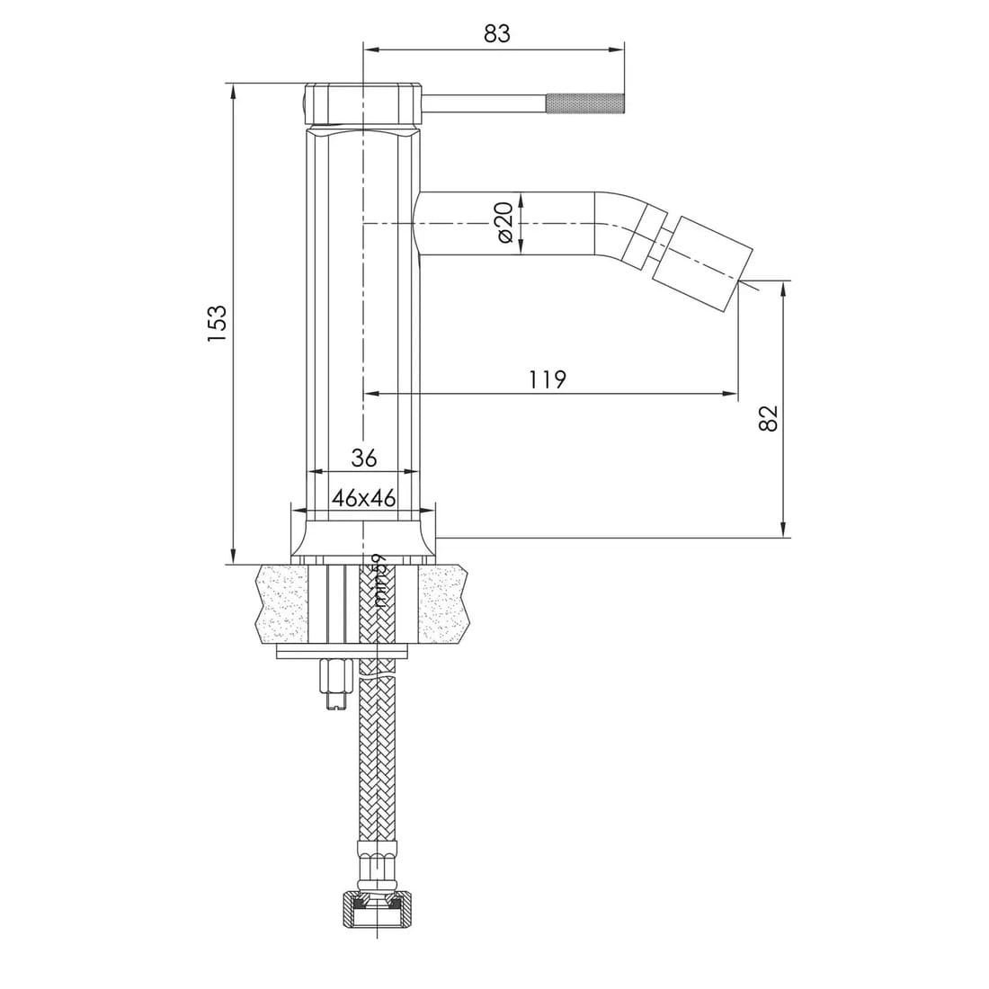 Змішувач для біде IMPRESE BRENTA ZMK071901070 хром