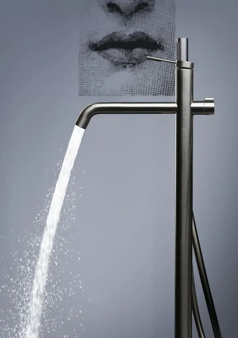 Змішувач для ванни підлоговий IMPRESE BRENTA ZMK081906060, брашований нікель
