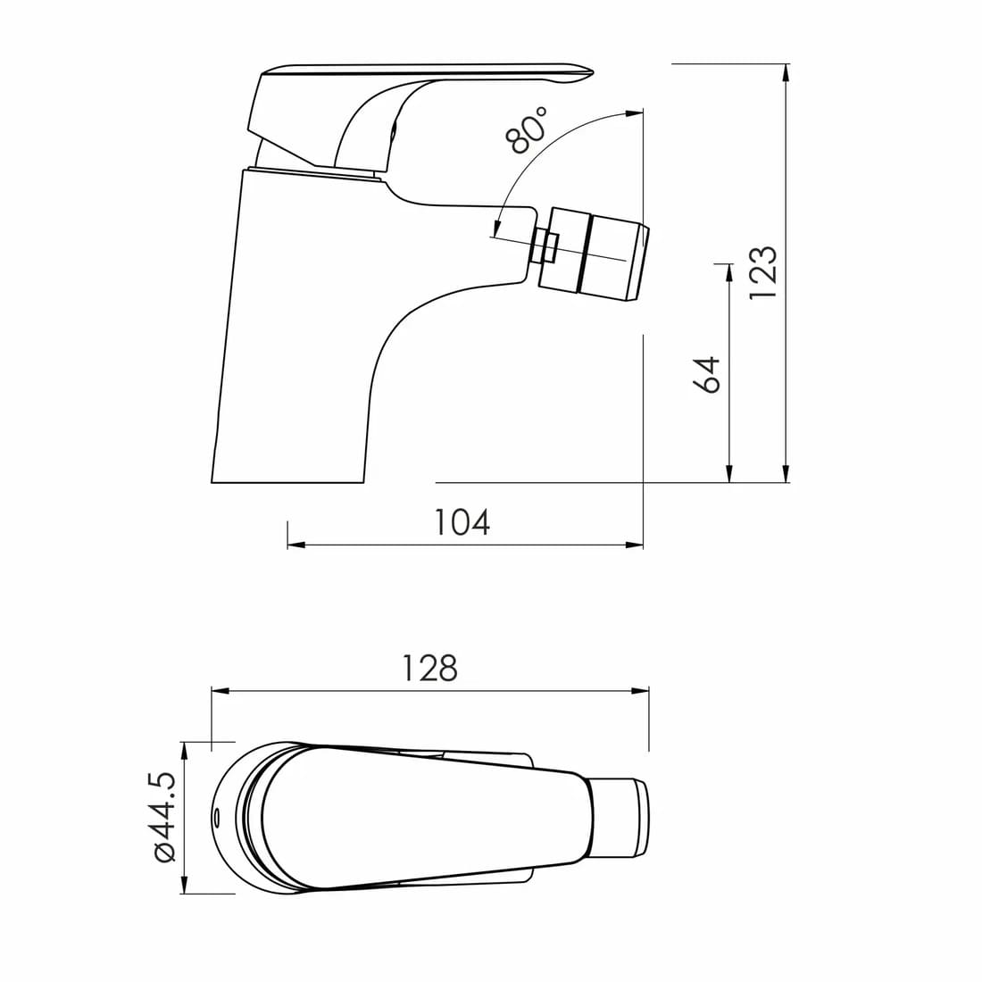 Змішувач для біде IMPRESE ORLIK f03109401CA хром