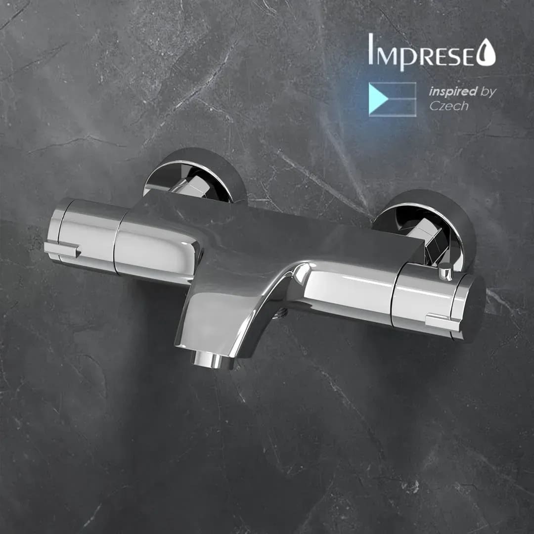 Змішувач для ванни IMPRESE KUCERA f03203401AB, термостат, хром