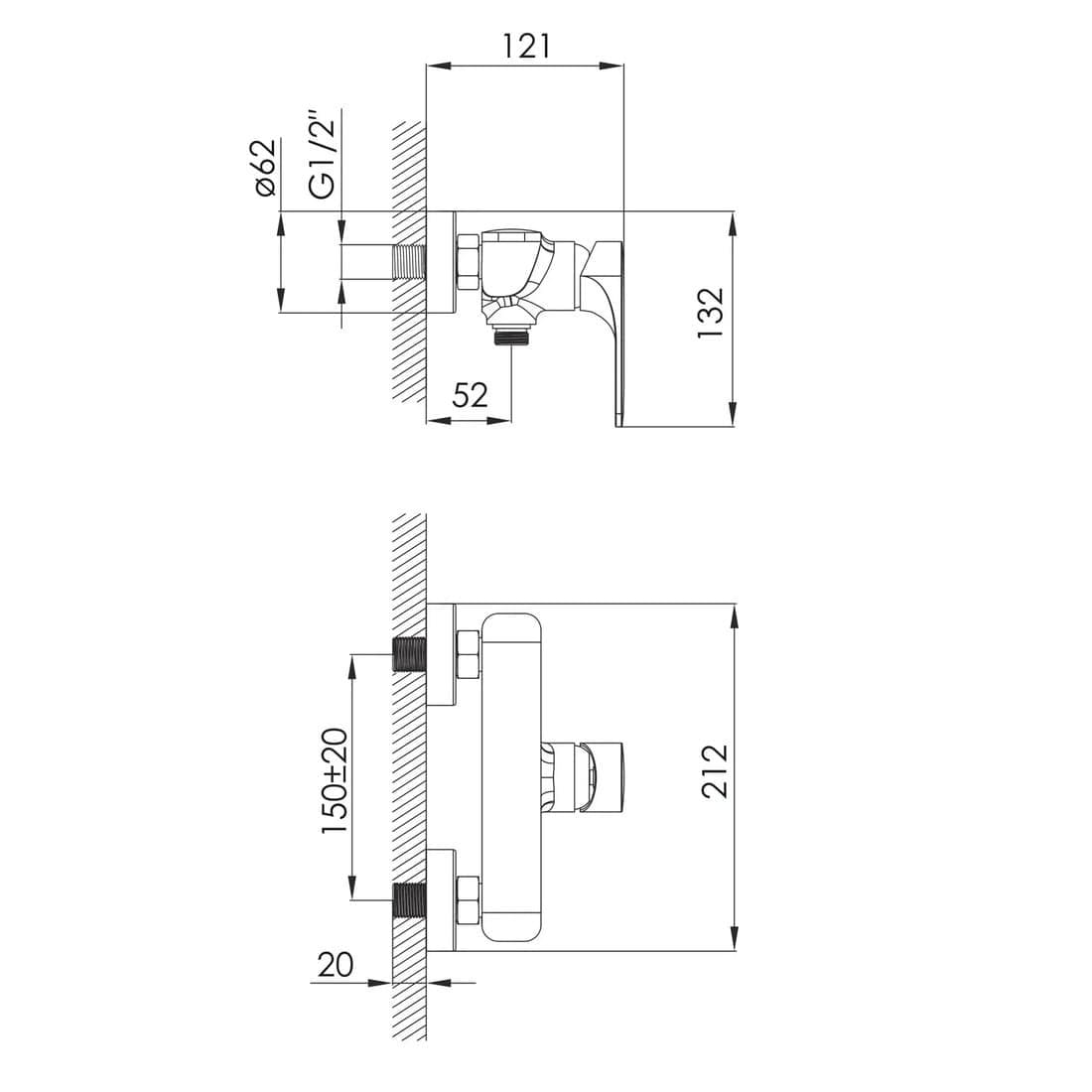 Змішувач для душу Imprese LEDNICE f03307901BA