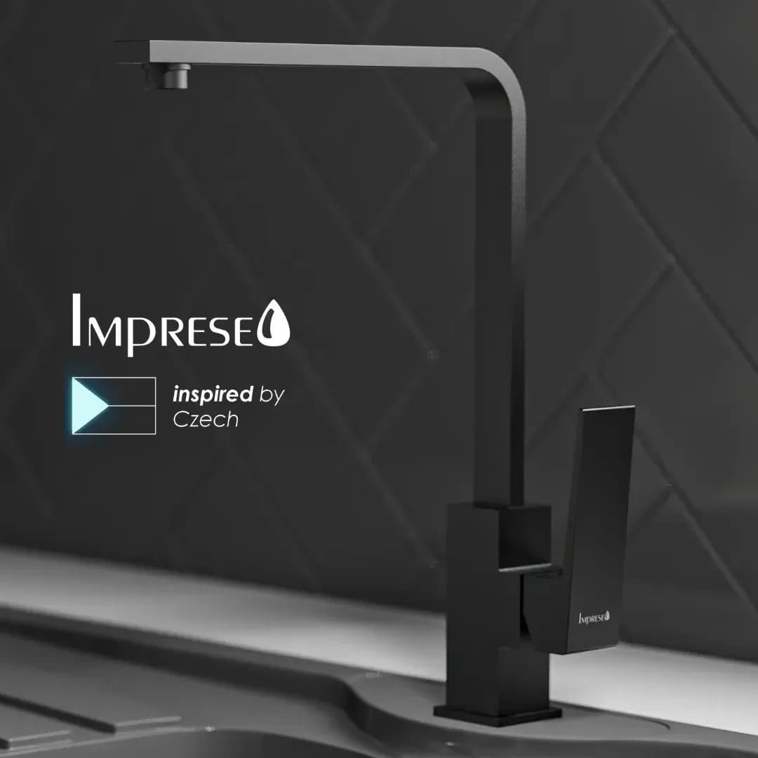 Змішувач для кухні IMPRESE VIOLIK f03410810AA чорний, 35 мм