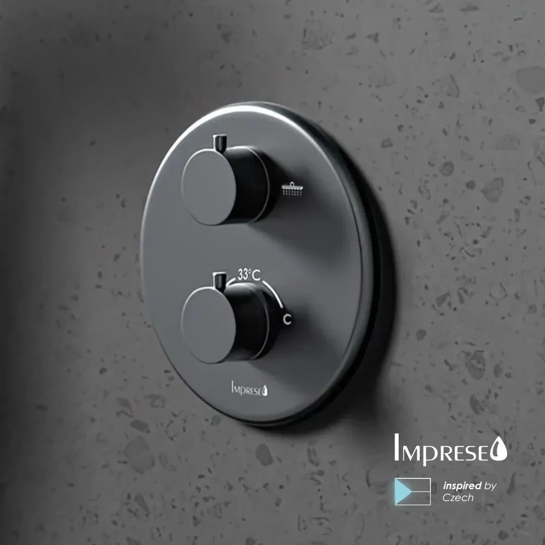 Змішувач для душу прихованого монтажу Imprese KUCERA f04603410AD термостат 3 функції