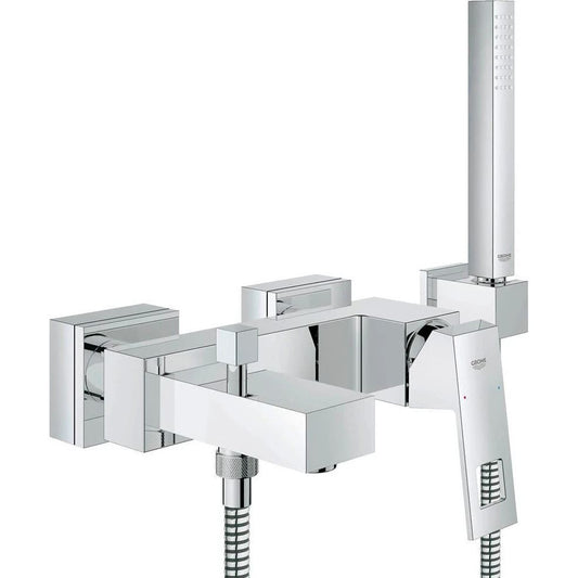 Змішувач для ванни GROHE EUROCUBE 23141000 з душовим гарнітуром (ручний душ, шланг, тримач), хром