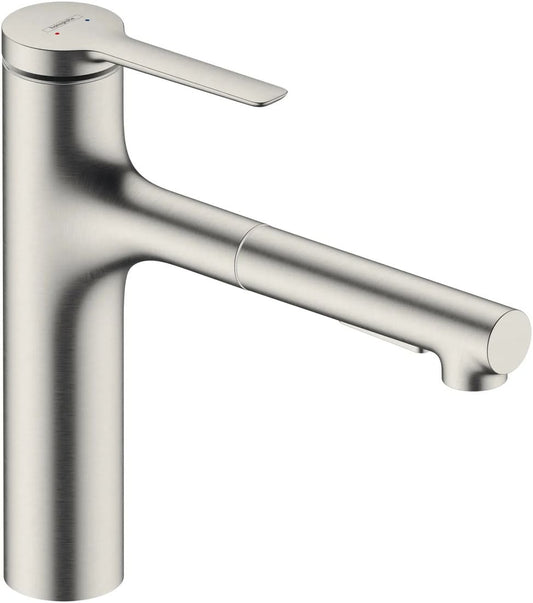 Змішувач для кухні HANSGROHE ZESIS 74804800 1jet, з висувним виливом, Sbox lite, сталевий
