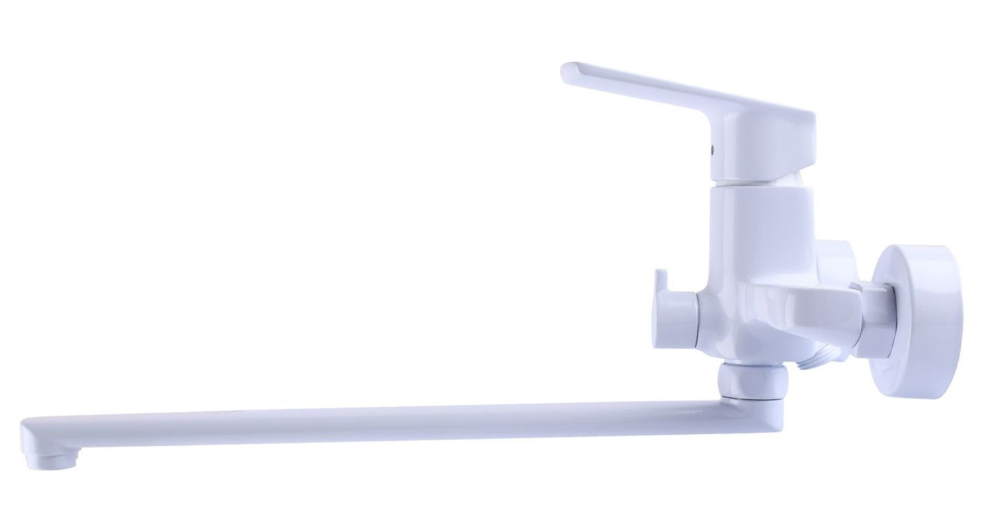 Змішувач для ванни TOPAZ LEXI TL21208A-H57-W носик (вилив) 350мм, EURO перемикач, cartridge D35, білий матовий